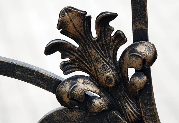 Kiev Ukraine April 2020 Cast Iron Railings Beautifully Decorated Entrance — Stock Photo, Image