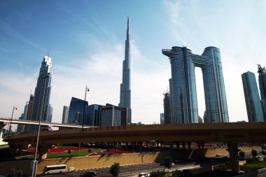 Dubai, BAE 20 Şubat 2020: Dünyanın en yüksek binası Burj Halife