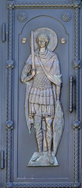 Kiev, Ukrayna 18 Mart 2020: Kiev 'de Kutsal Bakire Meryem' in (Poznyaki) Varsayımı Kilisesi