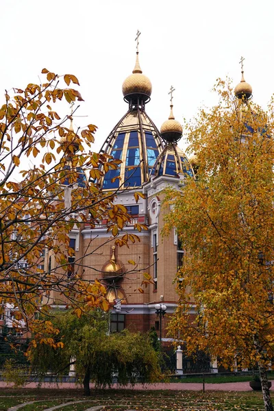 Kiev Ukraine Novembre 2019 Eglise Nativité Christ Remblai Obolonskaya Dans — Photo