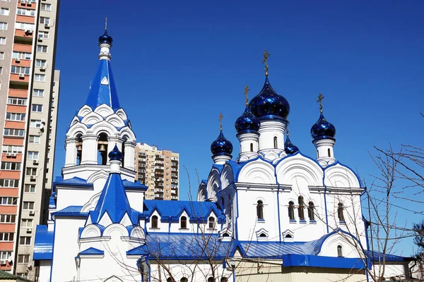 Kiev Ukraine March 2020 Church Assumption Blessed Virgin Mary Poznyaki — Stock Photo, Image