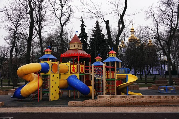 Kijów Ukraina Stycznia 2020 Plac Zabaw Centrum Kijowa — Zdjęcie stockowe