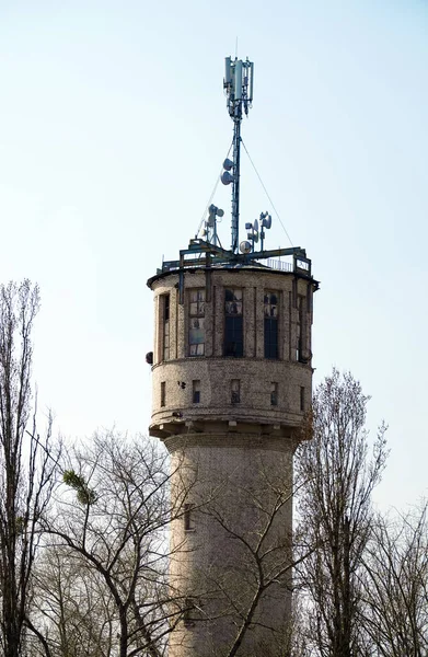Kiev Ucrânia Março 2020 Transmissores Para Telefones Celulares Antiga Torre — Fotografia de Stock