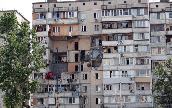 キエフ ウクライナ6月22 2020 キエフの建物内のガス爆発の結果 — ストック写真