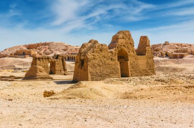 Arkeolojik kazılar çölde. Kahire. Giza. Mısır. Arka plan seyahat.