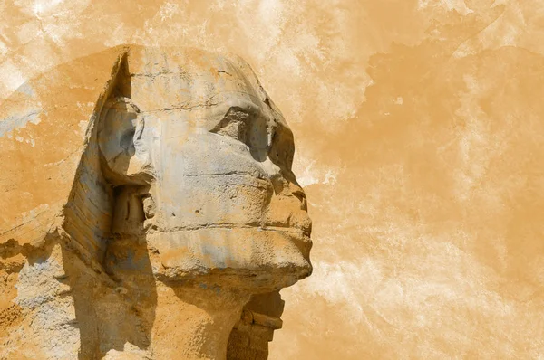 Head Sphinx Egyptian Background — Stock Photo, Image