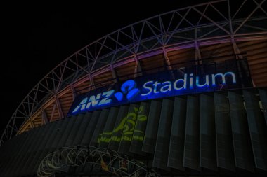 Sidney, Avustralya 'daki ANZ stadyumundan gece sahnesi ve mimarisi, 2018