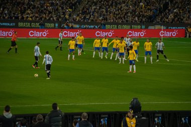 Lionel Messi, Arjantin Milli Takımı ile Brezilya 'nın dostluk maçı olan Melbourne, Avustralya 2018' de karşı karşıya geldi.