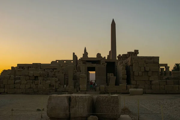 Historisk destination, arkitektur och skulptur från Luxor Karnak, Egypten 2018 — Stockfoto