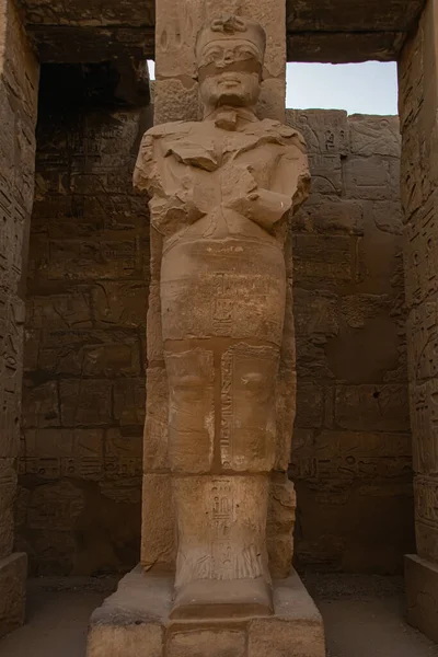 Destino histórico, arquitetura e escultura de Luxor Karnak, Egito 2018 — Fotografia de Stock