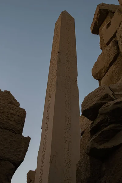 Историческое место, архитектура и скульптура из Луксор Карнак, Египет 2018 — стоковое фото