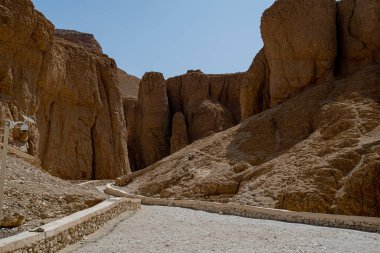 Mısır 'daki kral vadisinden panoramik manzara, 2018 