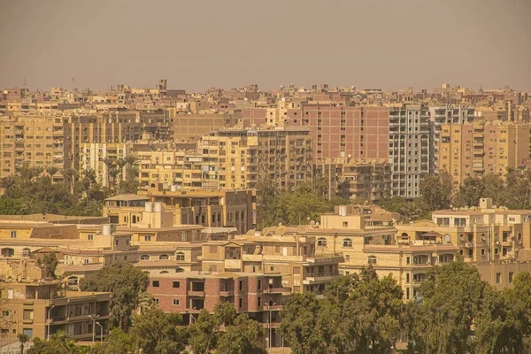 Panoramiczny widok na architekturę i ulicę z Egiptu, Kair, 2018, wrzesień — Zdjęcie stockowe