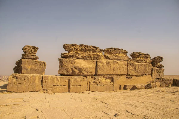( 영어 ) Panoramic view from Giza Desert, Architecture and historical place from Egypt, El Cairo 2018 — 스톡 사진