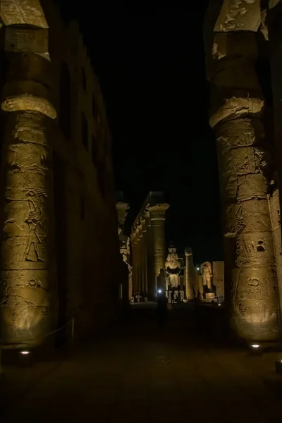 Night scene from karnak temple, Egypt, september 2018 — Stock Photo, Image