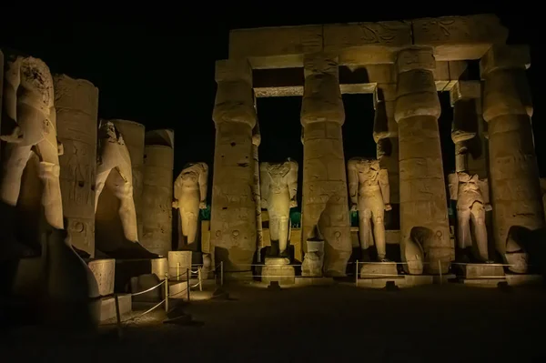 エジプト・カルナック神殿からの夜景2018年9月 — ストック写真