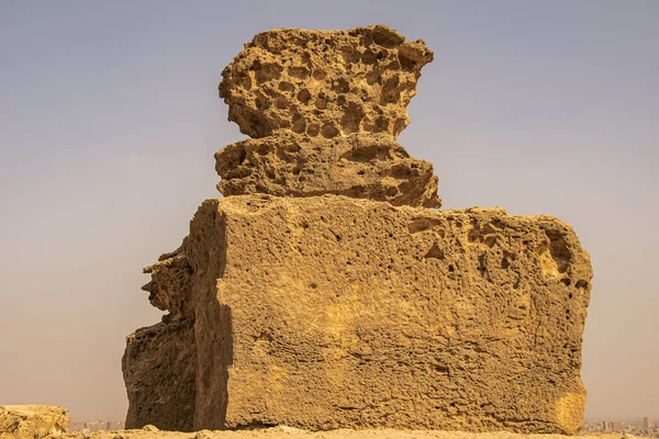 Panoramic view from Giza Desert, Architecture and historical place from Egypt, El Cairo 2018 — Stock Photo, Image