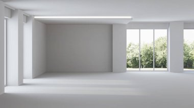 Modern ev iç. Onarır. Gri iç. 3D render.