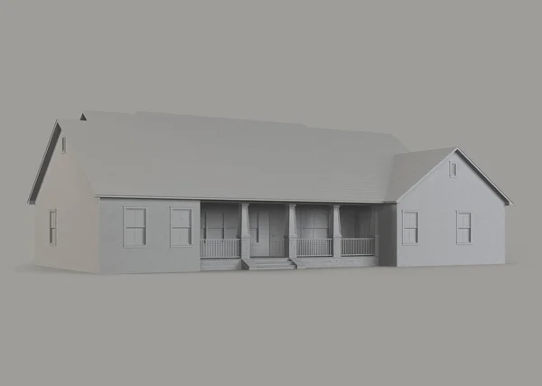 Een Model Van Een Huis Met Een Garage Woning Een — Stockfoto