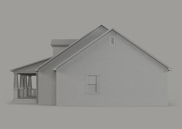 Een Model Van Een Huis Met Een Garage Woning Een — Stockfoto