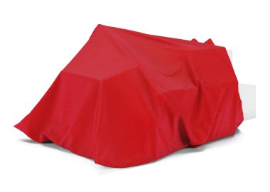 Noel hediyeler çantayla. Noel Baba çanta. Yeni yıl. Beyaz arka plan üzerinde izole. 3D render.