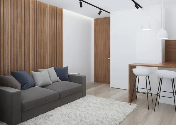 Design Small Room Sofa Rendering — Stock Photo, Image