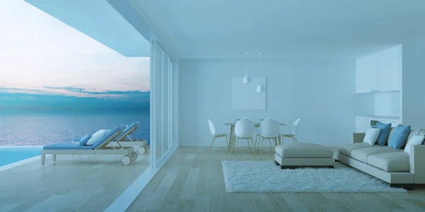 Interior Una Villa Con Piscina Casa Con Vistas Mar Buenas — Foto de Stock