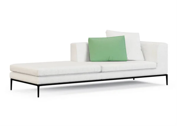 Sofa Isolated White Background Rendering — Stock Photo, Image