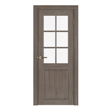 Beyaz arka plan üzerine izole interroom kapısı. 3d render.