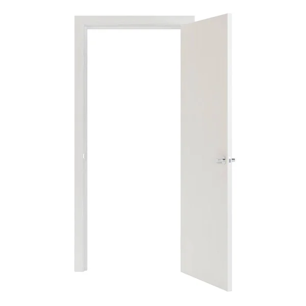 白い背景に隔離された部屋間ドア レンダリング — ストック写真