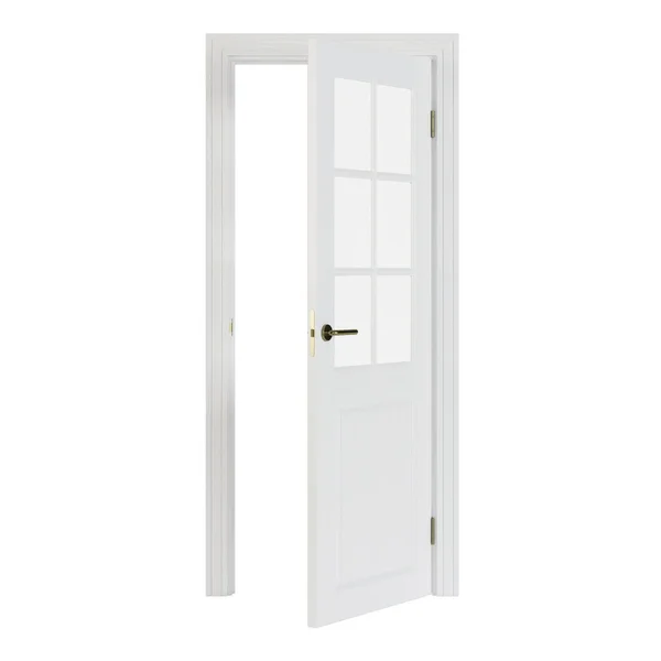 Interroom Door Isolated White Background Rendering — Stock Photo, Image