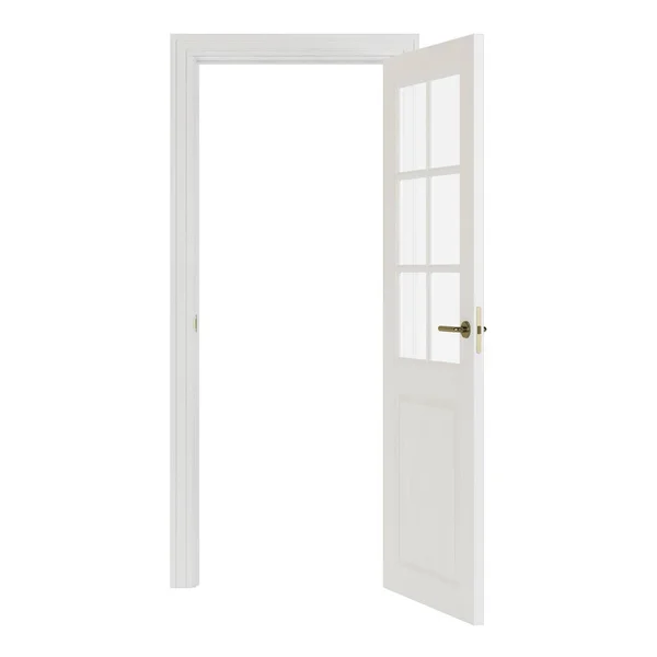 Interroom Tür Isoliert Auf Weißem Hintergrund Darstellung — Stockfoto