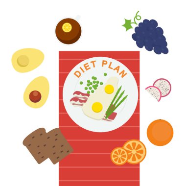 sağlıklı beslenme, diyet, zayıflama ve kilo kaybı kavramı. 