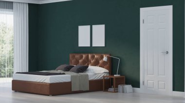 Modern ev iç. 3D render.