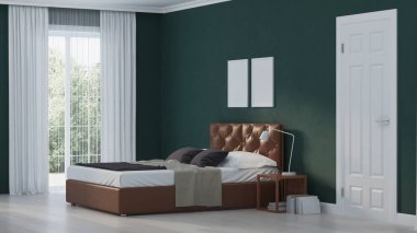 Modern ev iç. 3D render.