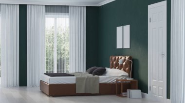 Modern ev iç. 3D render.