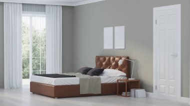 Modern ev iç. 3D render.