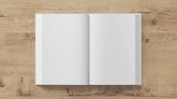Modelo Livro Branco Para Apresentação Renderização — Fotografia de Stock