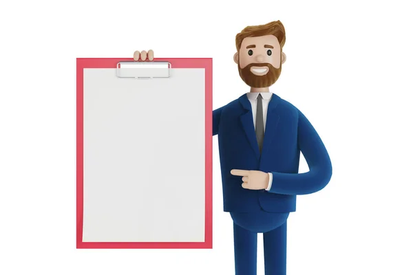 Cartoon Character Contract Hands Illustration — Stock Photo, Image