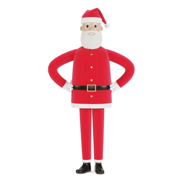 Счастливого Персонажа Санта Клауса Рождественских Открыток Баннеров Ярлыков Иллюстрация Стиле — стоковое фото