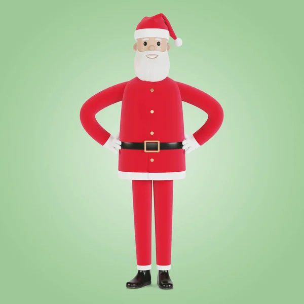 Glad Jultomte För Julkort Banderoller Och Etiketter Illustration Tecknad Stil — Stockfoto