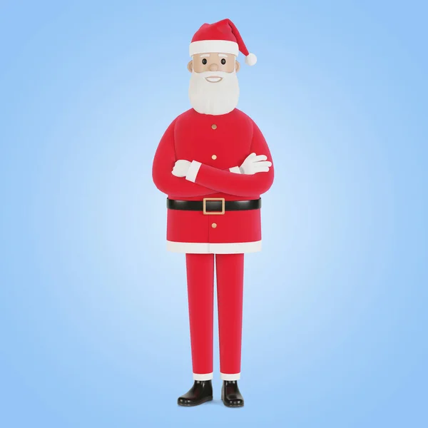 Feliz Personaje Santa Claus Para Tarjetas Navidad Banners Etiquetas Ilustración — Foto de Stock