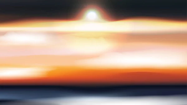 Molnen Landskap Vid Solnedgången Eller Dawn Vektorillustration Stockillustration