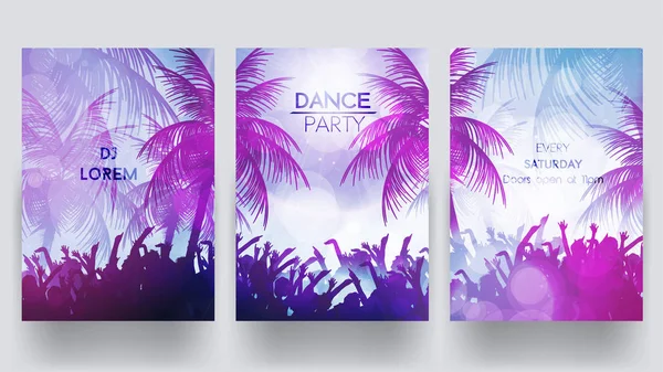 Summer Beach Party Panorama Vector Illustration Royalty Free Stock Vectors