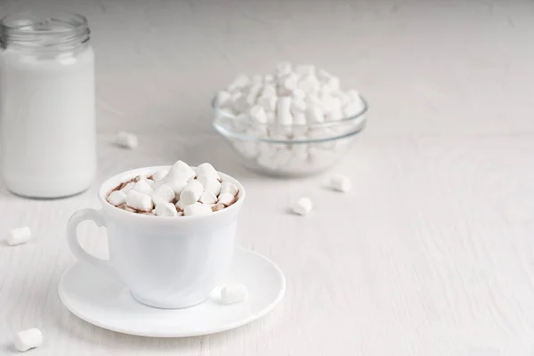 Weiße Tasse Voll Hausgemachtem Caco Getränk Normalerweise Den Winterferien Gekocht — Stockfoto