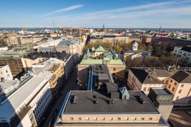 Helsinki şehrinin panoramik görünüm