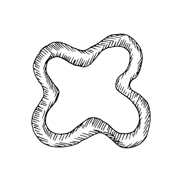 Tranche Poivron Doux Isolée Sur Fond Blanc Illustration Vectorielle Croquis — Image vectorielle