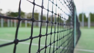 Yavaş hareket net vurmak tenis topu yakın