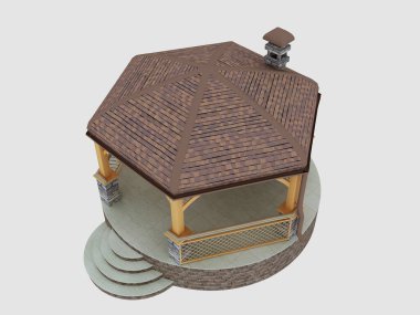 Balkonun orijinal tasarımı taş ızgaralı.