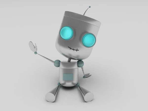 Rendering Robot Con Emozioni Diverse — Foto Stock